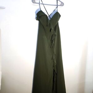 Revelry Olive Green Maxi Dress